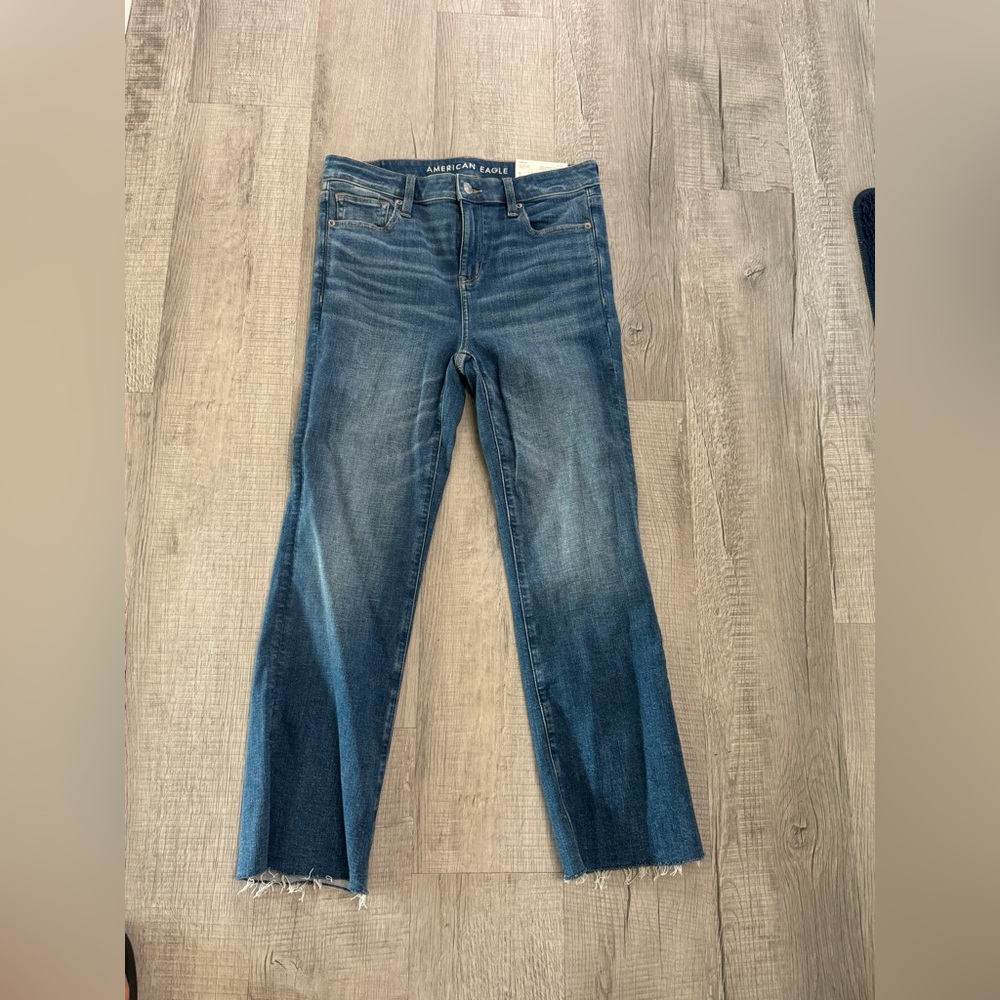 American Eagle Outfitters Women's Medium Blue Ankle Jeans